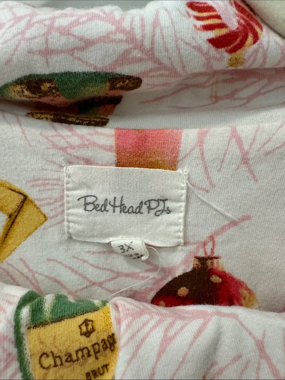 BedHead Pink Champagne & Candy Holiday Print  Pajama Set